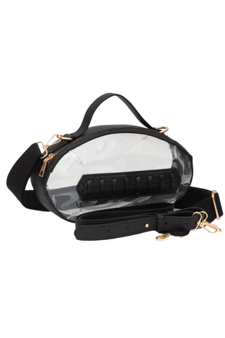 Football Shaped Transparent Crossbody Bag