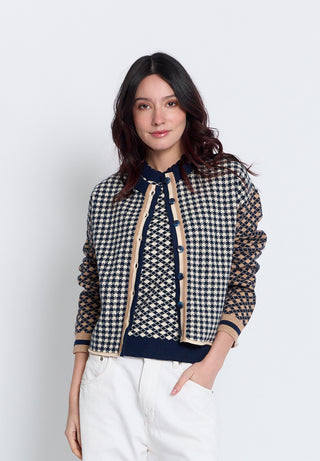 Marlo Mixed Check Cardigan