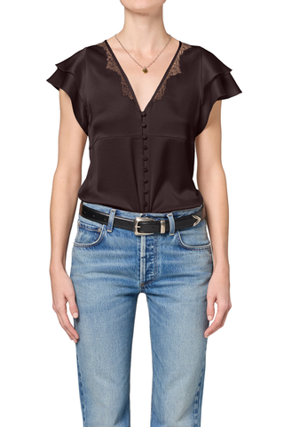 Lola Flutter Lace Sleeve Top