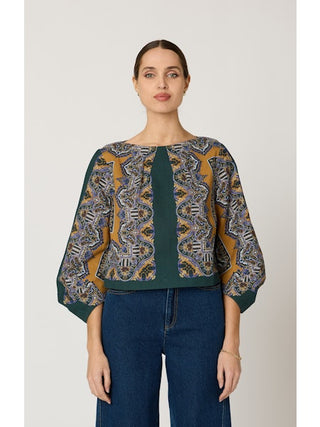 Solana Blouse in Mercado Print