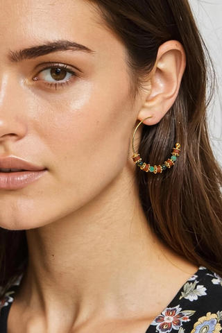 Truett Stone Beaded Earrings