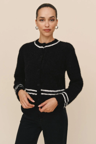 Contrast Stripe Cardigan