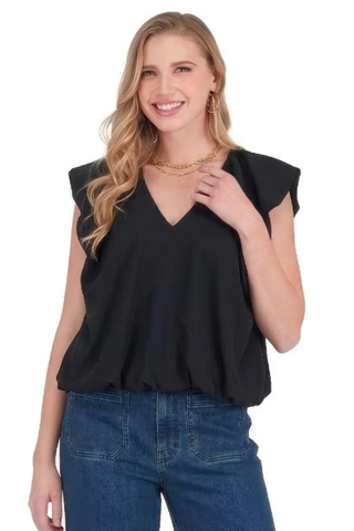 V-Neck Balloon Top