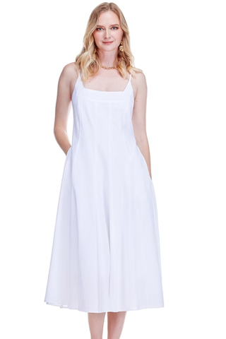 Annie Fit And Flare Sundress White / S Annie Fit And Flare Sundress White / S