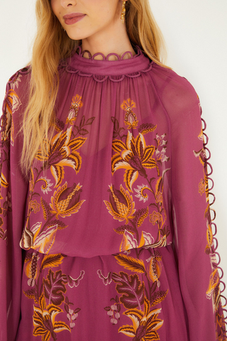 Delicate Chintz Pink Mini Dress