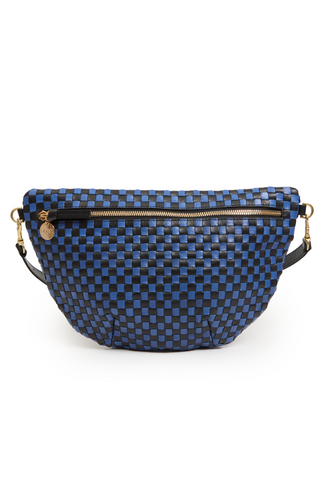 Grande Fanny In Cobalt Woven Checker
