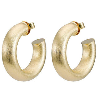 Small Chantal Hoops Brushed Gold