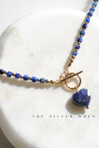 Natural Lapis Lazuli Toggle Necklace