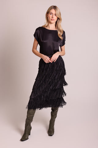 Nobody Asked Gloria Skirt in Black
