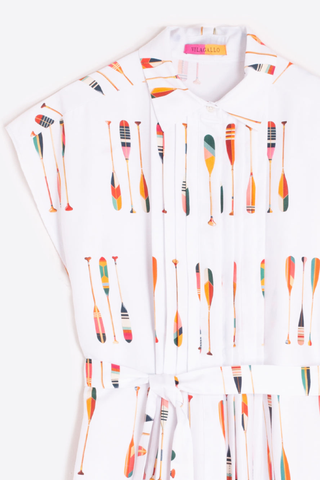 Marina Paddle Print Shirt Dress