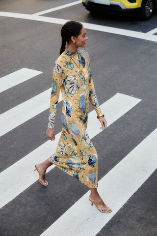 Mystical Sand Long Sleeve Maxi Dress