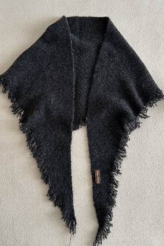 Solid Wool Blend Triangle Scarf
