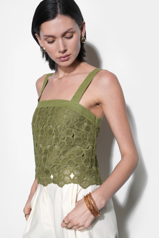 Kandace Crochet Lace Sleeveless Top
