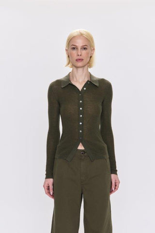 Korey Fitted Rib Cardigan Sweater