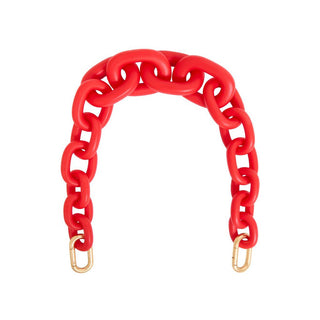 Gradual Link Matte Resin Shortie Strap in Bright Poppy