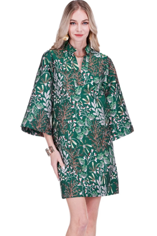Split Neck Bell Sleeve Caftan
