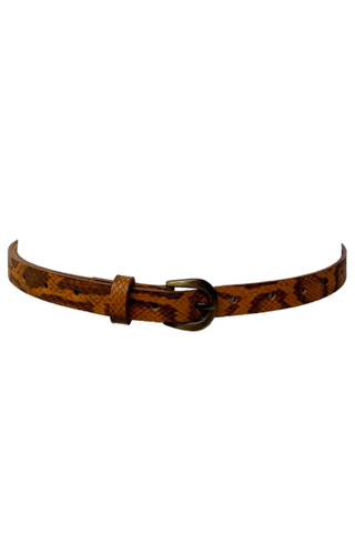Cerini Belt In Cognac Python