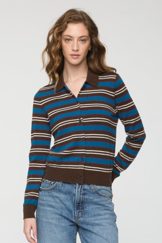 Lyvia Long Sleeve Merino Polo Cardigan