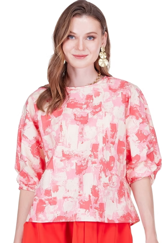 Impression Twisted Cuff Top