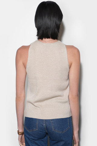 Ingrid Cross Front Halter Knit Top