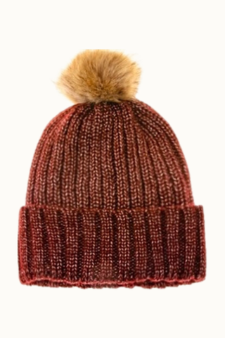 Ribbed Metallic Sparkle Beanie