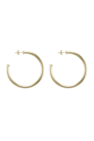 Petite Everybody'S Favorite Hoops - Brushed 18K Gold Plated