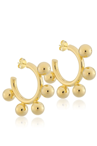 Augusta Hoops - Shiny 18K Gold Plated