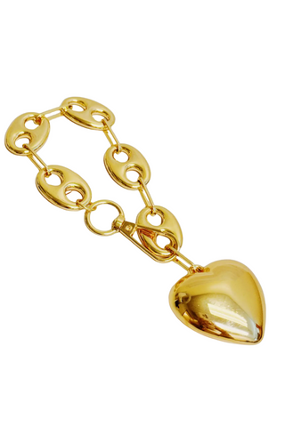 Horse Bits Heart Dangle Bag Charm