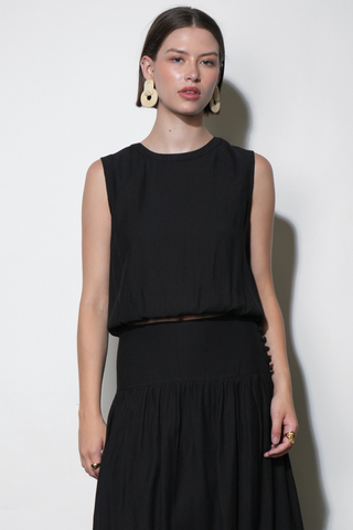 Maya Back Button Bubble Top