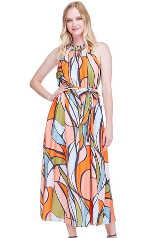 Stained Glass Halter Midi