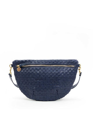 Grande Fanny in Bleu Marine Woven Checker