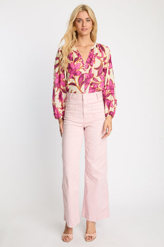 Ariana Top in Fuchsia Floret