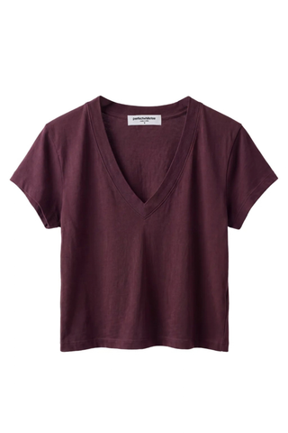 Alanis Recycled Cotton  V Neck Tee