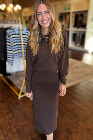 Autumn Days Boatneck Dress