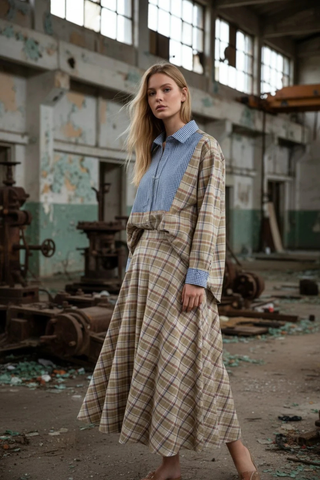 Gigi Plaid Wrap Skirt