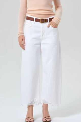 Ayla Raw Hem Crop In Harlow