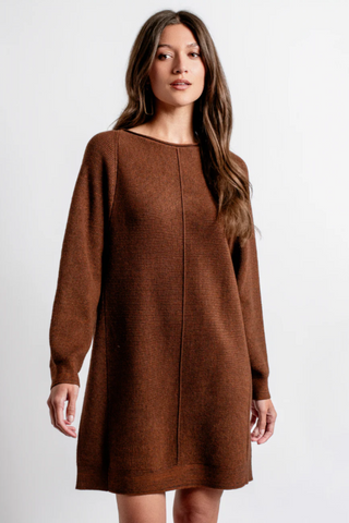 Asima Sweater Dress in Brownie