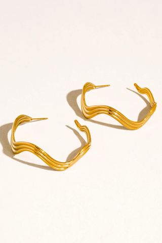 Fontaine Wave Statement Earrings