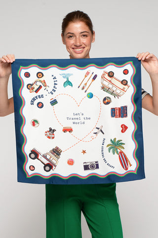Amelia Travel Dreams Silk Scarf