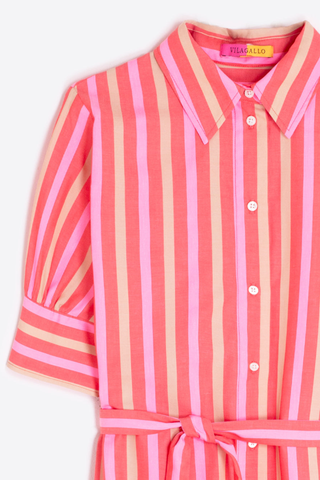 Lucía Pink Riviera Stripe Dress