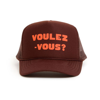 Trucker Hat- Voulez Vous in Chocolate