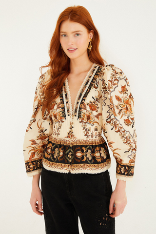 Majestic Garden Sand Blouse