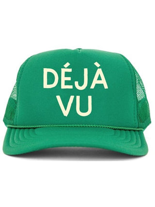 Trucker Hat in Green w/Cream Déjà Vu