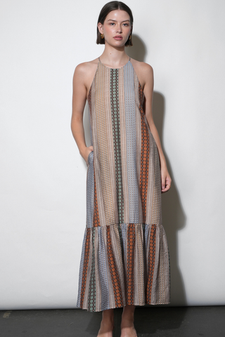 Faith Cross Back Strap Midi Dress