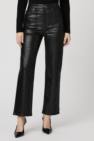 Stevie Ankle - Black Fog Croc Coating