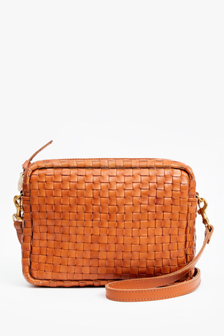 Midi Sac In Woven Checker