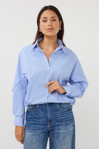Cinch Me In Button Blouse