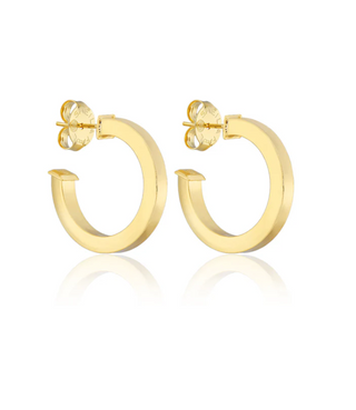 Small Taranto Hoops - Shiny 18K Gold Plated